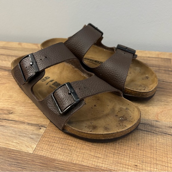 Birkenstock Leather Birkis Arizona Double Strap Sandals Unisex - Picture 1 of 7